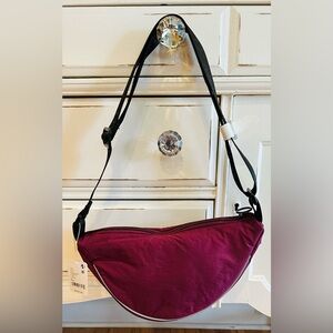 Free People Bullseye Sling Bag in Mulberry NWT